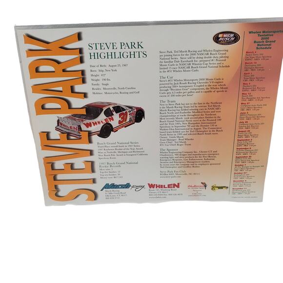 Vtg NASCAR Steve Park Photos Magazine Lot of 6 - Picture 4 of 14